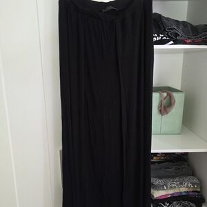 Foxblood Maxi Skirt With Built In Shorts Super High Slit
